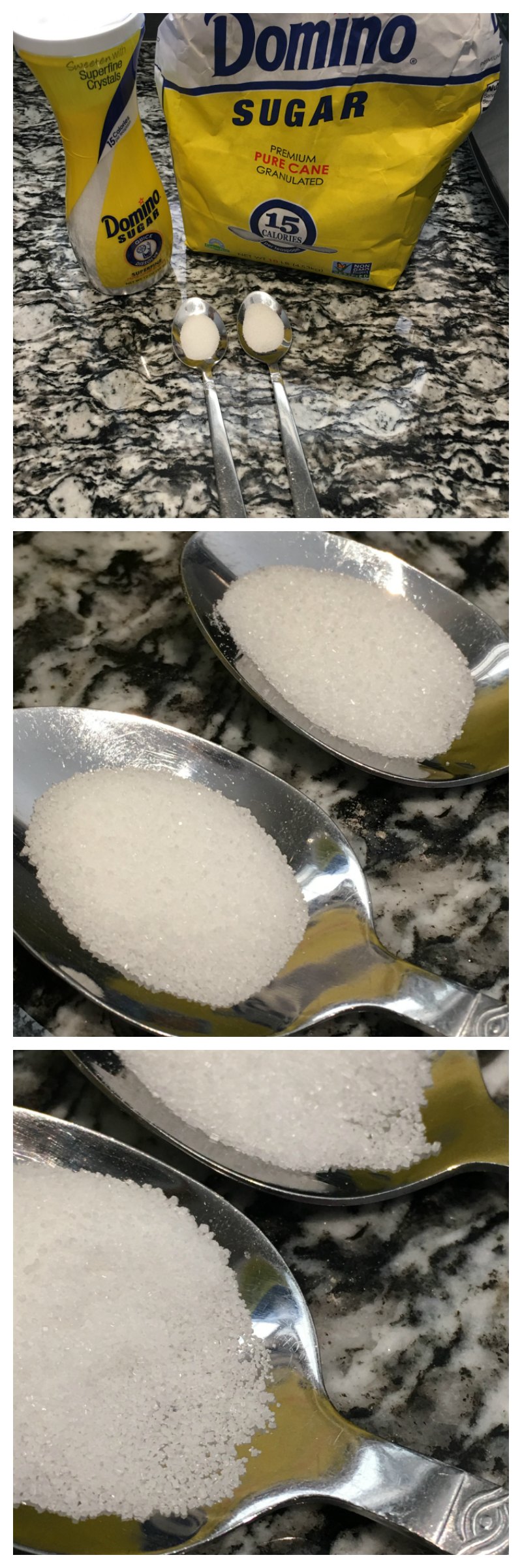 Domino® Quick Dissolve Superfine Sugar Comparison