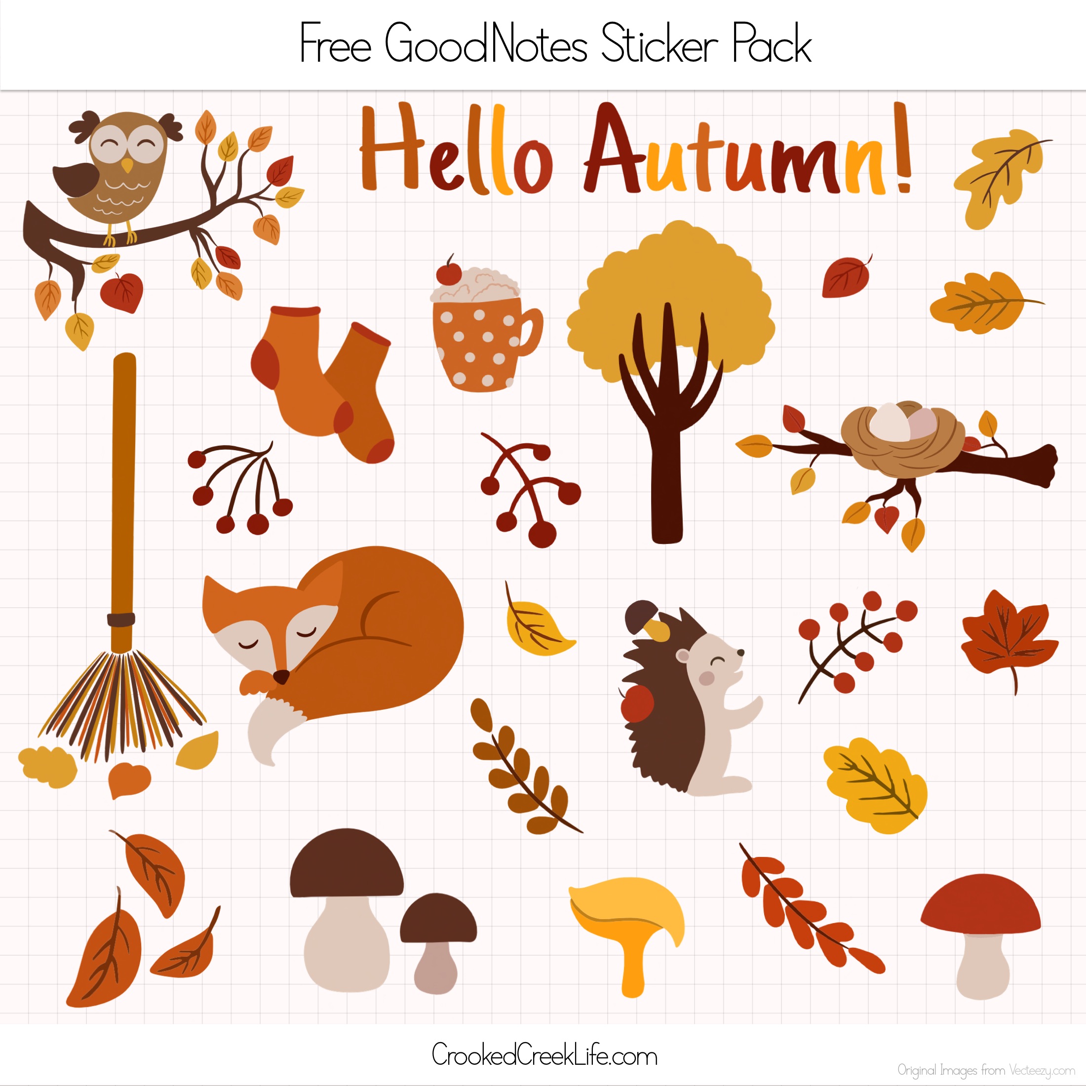 Autumn / Fall Deco Stickers Vol.1