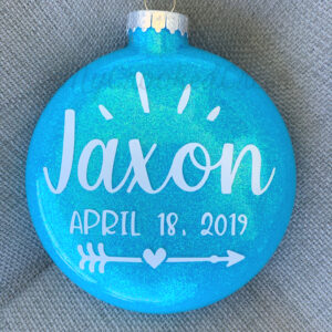 Custom Baby's First Christmas Ornament (Two-sided)