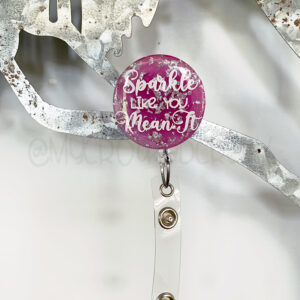 Sparkle Quote with Metallic Flakes - You Pick Hardware & Colors