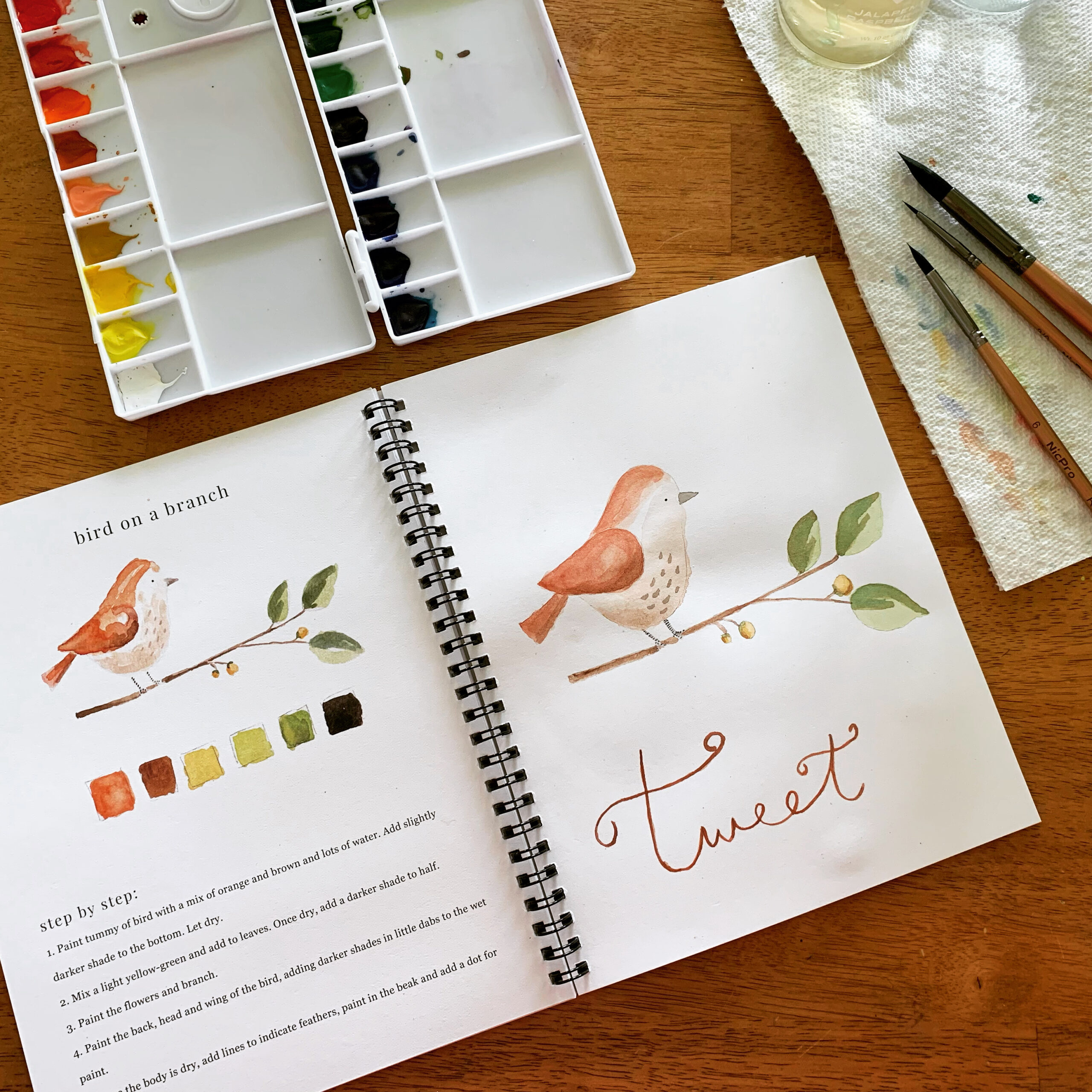 Simplified Watercolor Classes & Workbooks from Emily Lex • Crooked Creek  Life