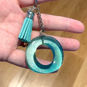 Custom Shimmery Ombré Letter Initial Keychain
