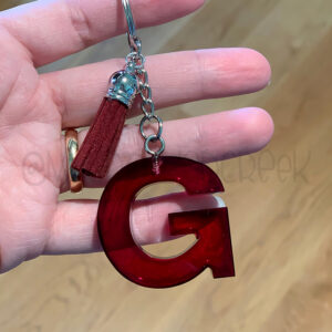 Custom Color Letter Initial Key Chain
