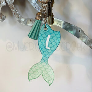 Custom Shimmery Ombré Mermaid Tail Key Chain